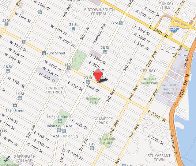 Location Map: 125 East 23rd Street New York, NY 10010